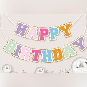 Happy Birthday Banner Stoney Clover Theme, Bright Colored | Y2K, 90s Party -6ft